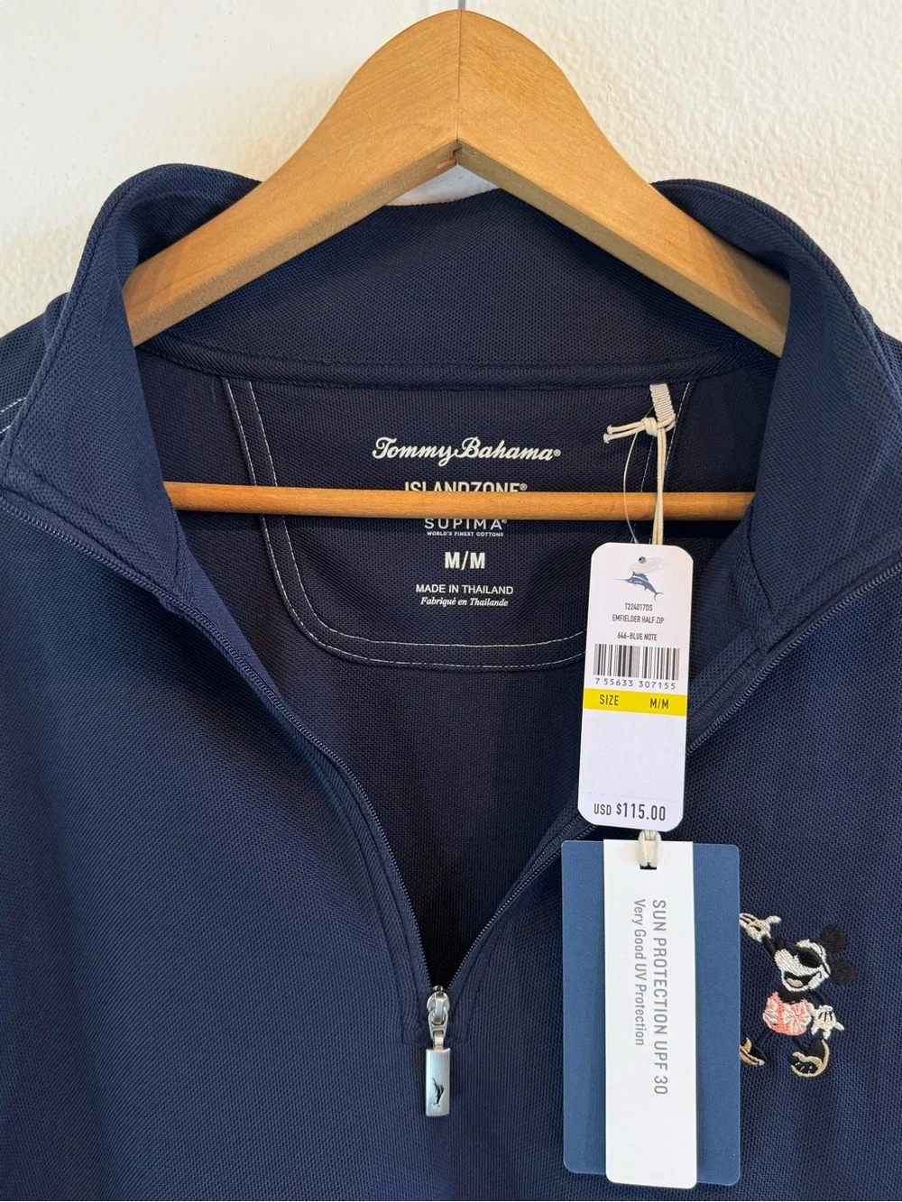 Disney Parks x Tommy Bahama Men’s Mickey Mouse 1/4 Zip Pullover